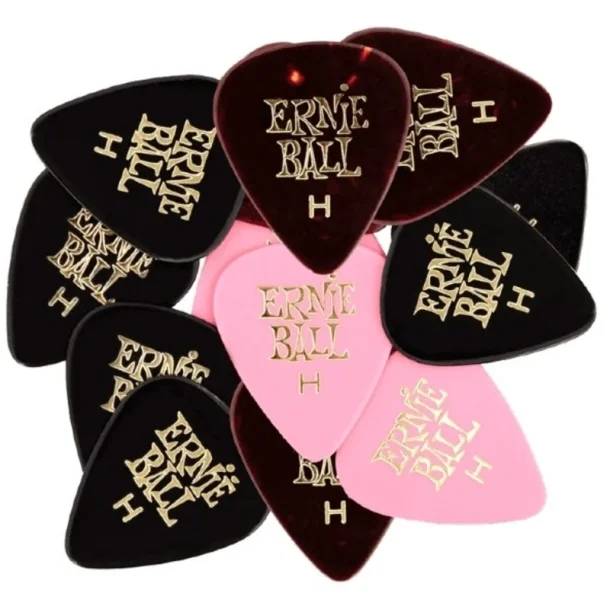 Ernie Ball EB-9180 Cellulose Picks Heavy, Mixed, 12 pk